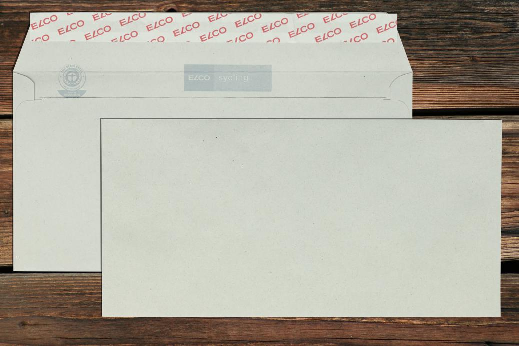 Briefhüllen C6/5 114x229 mm Haftklebend Recycling Grau 100 g/qm